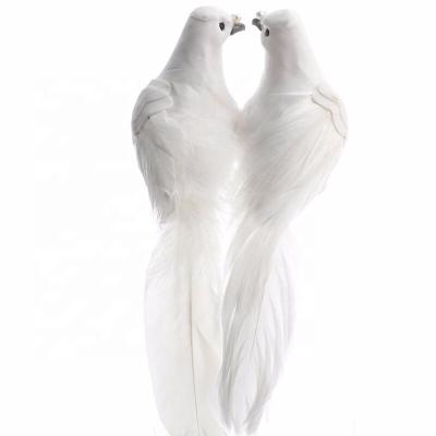 China Christmas Decoration Artificial Feather Wedding Doves For Decoration for sale