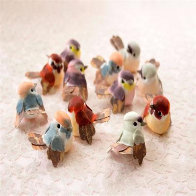 China Indoor Birdies Decorating ITEM NEW Baby Mini Birds 1 Inch Foam Colorful Artificial Birds for sale