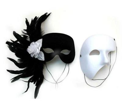 China Wholesale Carnival Masquerade Ball Feather Mask With Handle for sale