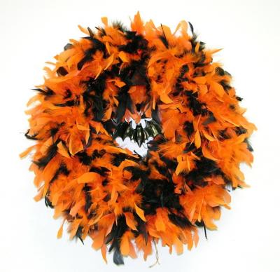 China Environmental Friendly Turkey Feather Garland For Halloween Decoration for sale