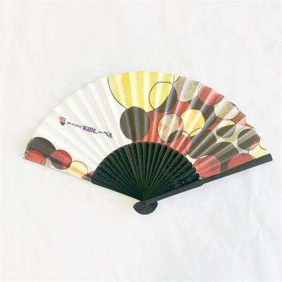 China Europe Customized Bamboo Folding Hand Fan Manual Hand Fan Hand Fan Bag Gift Business Gift for sale