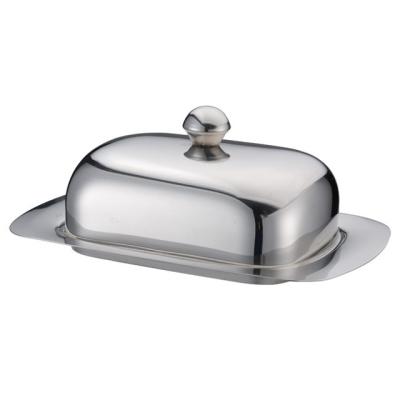 China Factory Direct Sale Sustainable High Quality Easy To Clean Stainless Steel Butter Dish for sale