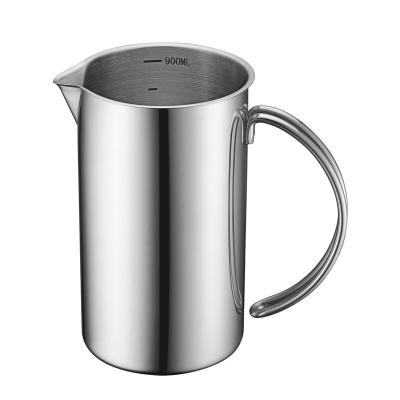 China Sustainable High Quality 920ml Stainless Steel Milk Frothing Pitcher With Gauge Markings for sale