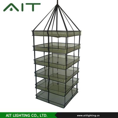 China Wholesale Price Mesh Hydroponic Grow Tent Kit Easily Assembled Dry Net, Herb Drying Net Rack for sale