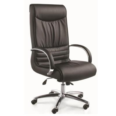 China Modern Luxury Leather Black Office Chair For High End Office Furniture for sale