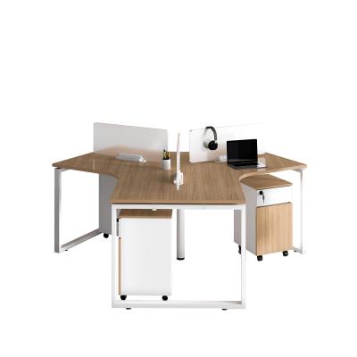 China Force Factory Factory Sales Workstation Desk With Cabinet Desk Curve Staff Table for sale