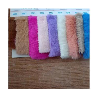 China Polyester 10MM Shrink-Resistant Soft 100% Silky Faux Rabbit Fur Fabric In Stock for sale