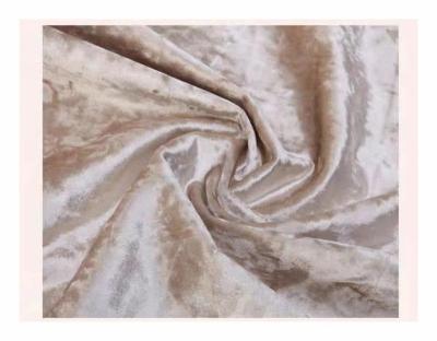 China High Quality Super Soft Tear-Resistant 100% Polyester Crushed Velvet Ice Flower Velvet Curtain Fabric for sale