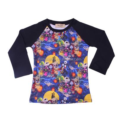 China Halloween Viable Children's Raglan Sleeve T-Shirt Boys And Girls Universal Printing Long Sleeve T-Shirt New for sale