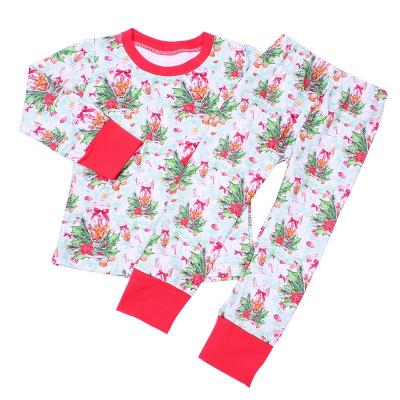 China Boys And Girls Kids Breathable Christmas Pajamas Home Service Suit Unisex Comfortable Long Sleeve Fabric for sale