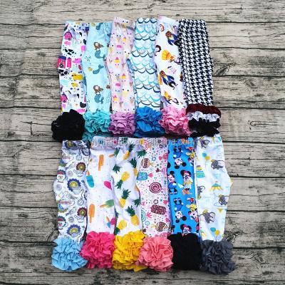 China Breathable Super Cute Style Girls Icing Leggings Printed Baby Ruffle Pants Wholesale Kids Fashion Pants for sale