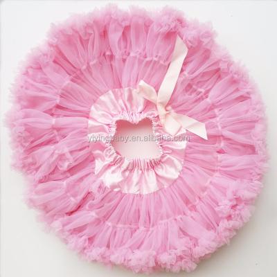 China Breathable Wholesale Pink Ruffle Trims Newborn Infant Toddler Baby Pettiskirt Tutu for sale