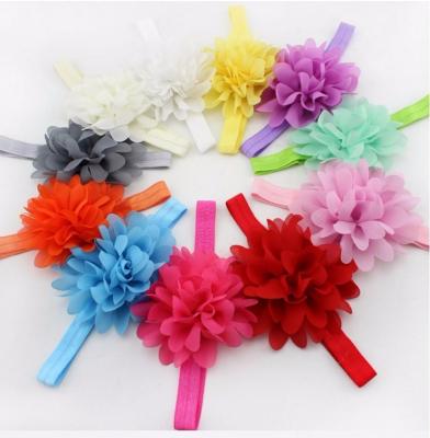 China Elastic Fashion Chiffon Babies Hair Accessories Headband Flower Hair Accessories For Kids Headbands for sale