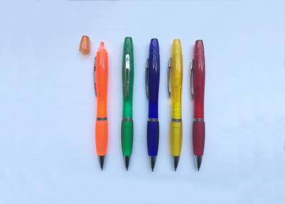 China Highlighter Plastic Ball Pen in for Promotion with Printing Logo and double-headed for sale