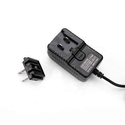 China UK EU 9V1.2A US AU Wall Mounted Flame Retardant ABS+PC Material Plugs Detachable 9v1.5a Power Adapters for sale