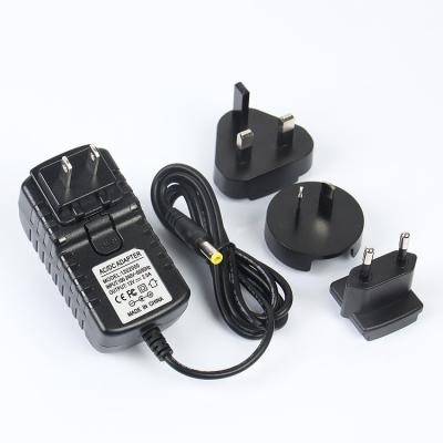 China 24W Currency Switch Socket Switch Adapter 12V2A 9V2.5A 15V1.5A 24V1A 15V1.6A 19V1A 5V3A Multiple Interchangeable Plug Power Adapter for sale