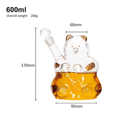 China Eco-friendly designed bear shape glass beer bottle and wine bottle for sale