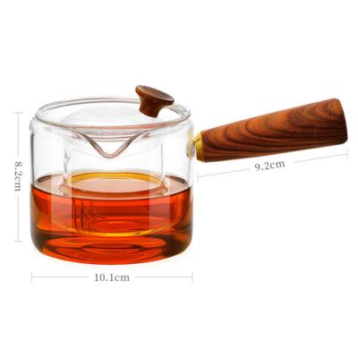 China High Borosilicate 500ml Stocked Glass Teapot With Handle for sale