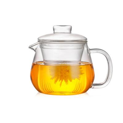 China WITH LID With Handle Borosilicae Glass Mug With Filter Custom Chinese Tea Cup for sale