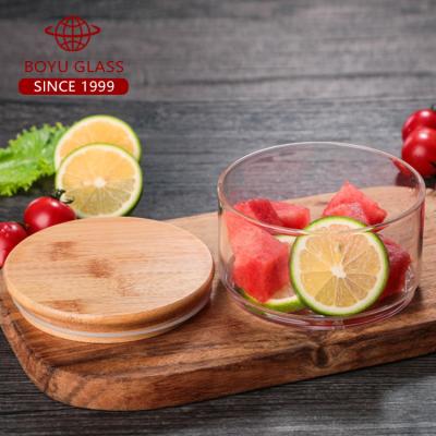 China 2020 viable new with lid hand made custom glass food containers wholesale for sale