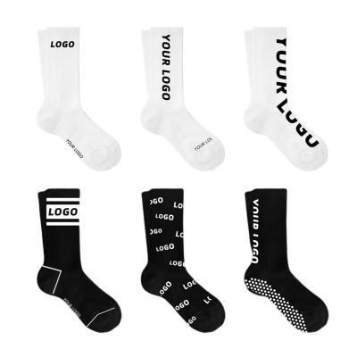 China Custom Copy OEM Logo Socks Low MOQ Cotton Media Sports Men Socks QUICK DRY High Quality Custom Embroidery Crew Socks for sale