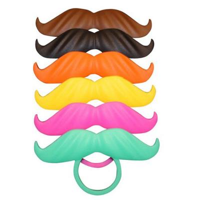 China Eco-friendly Sustainable High Quality Creative Beard Shape Silicone Wine Bottle Markers for sale