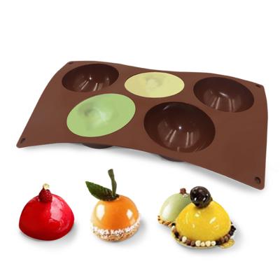 China Eco - Friendly Reusable Non Stick Half Round Irregular Silicone Mousse Cake Mold for sale