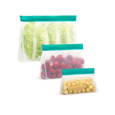 China Sustainable Three Dimensional Reusable Eco Friendly PEVA Snack Bag For Food Storage for sale