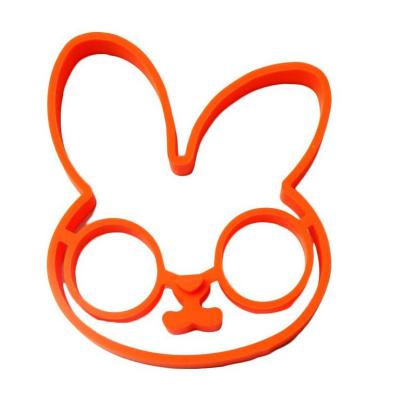 China Lovely Creative Silicone Non-Toxic Viable Fried Egg Molds Bunny Pancake Ring for Kids for sale