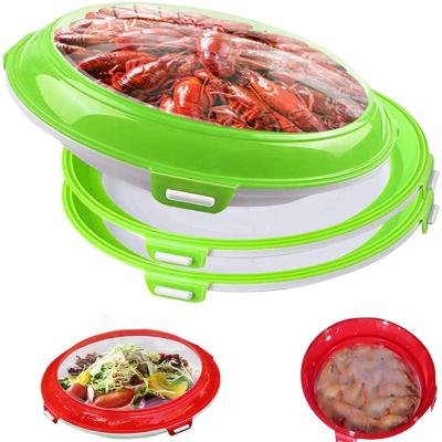 China Food Preservation Trays BPA Sustainable Reusable Food Trays Stackable Plastic Self Storage Container for Fridge and Freezer for sale