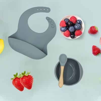 China Silicone Free Comfortable Non-slip Waterproof Baby Spoon Bowl Bpa Feeding Set In China for sale