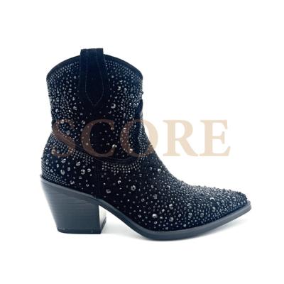 China Fashion Trend Louisa 2021Rhinestones Texas Boots Cowboy boots women Botas Texanas Pointed Toe Hot sales Trendy OEM Ankle Boots for sale