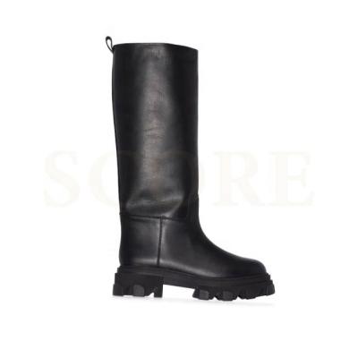 China Fashion Trend 2021 Hot selling chunky outsole round toe plus size thigh boots women knee high boots for sale