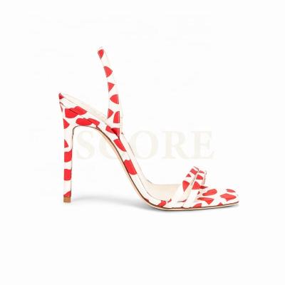 China 2021 Fashion Trend Hot Selling Women's Open Toe Stiletto Heel Open Toe Summer Fancy Sandals For Girls for sale