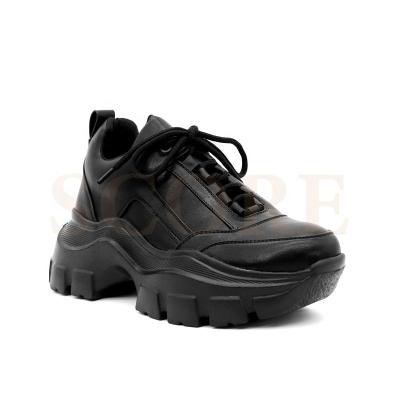 China 2021 Fashion Trend Hot Selling Women Sport Black Comfort Sneakers Good Quality Custom Made Walking Shoes Sneakers for sale