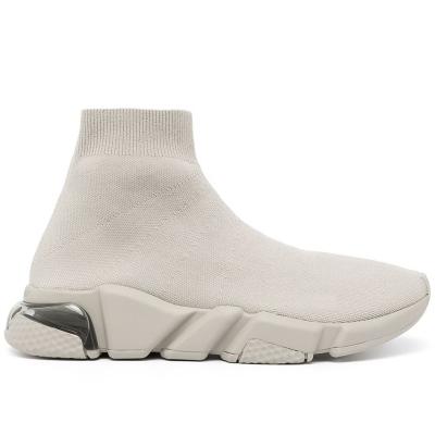 China Cushioning Newest Design 2022 Slip On Gray Knitted Chunky Sock Shoes Sneakers Women Sneaker for sale