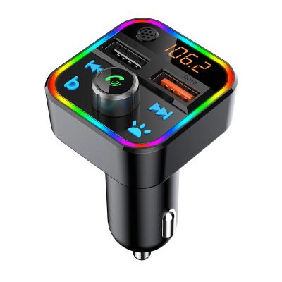 China Stereo Bt22 Bulk Wholesale Colorful Breathing Gradient Atmosphere Light U Disk Mp3 Bt Player With Music Rhythm Fm Transmitter for sale