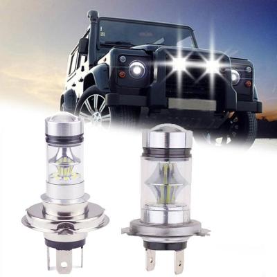 China High power 20led H7 aluminum alloy 360 degree car headlight 100w H4 fog light led lights for sale