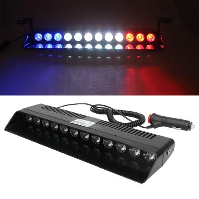 China High Power 12 12w Emergency Windshield Sucker Lamp Universal Led Amber White Truck Car Led Strobe Warning Red Blue Light for sale