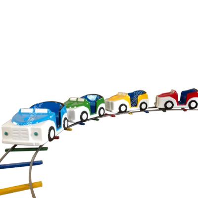 China FRP+steel Small Track Train Kiddie Rides Electric Track Rail Train Trains For Sale for sale