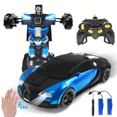 China RC Model OEM Factory Deformation Transformation Car Induction Robot Toy For Kids for sale