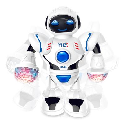 China Battery Operated Toy Children's Toy Educational Kid's Toy Dancing Robot With Light Effects And Music for sale