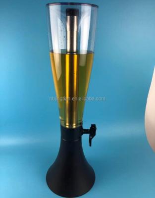 China Plastic Wine Dispenser With SS Ice Tube for sale