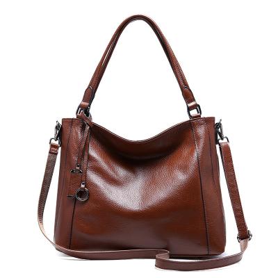 China Fashion Hote Sale Fashion Classic Luxury Design Genuine Leather Ladies Big Shoulder Handbags For Women for sale