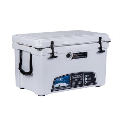 China Waterproof 45QT Ice Cooler Boxes Picnic Rotomold Plastic Box Shipping Cooler for sale