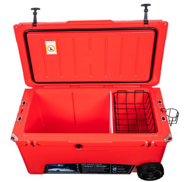 China Factory Sale Widely Used Insulated Red Various 104.1l Waterproof Fishing Cooler Box for sale