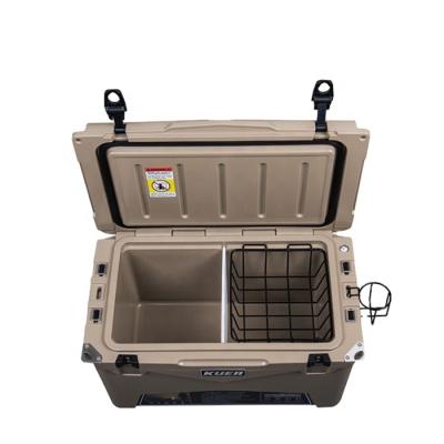 China 2021 Waterproof KUER Insulated Ice Chest Roto Molded Box Ice Cooler 45QT for sale