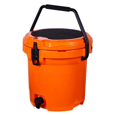 China Hot Selling Unique Design Waterproof Single Color 5 Gallon Thermal Insulation Barrel Transport Vaccine Ice Bucket for sale