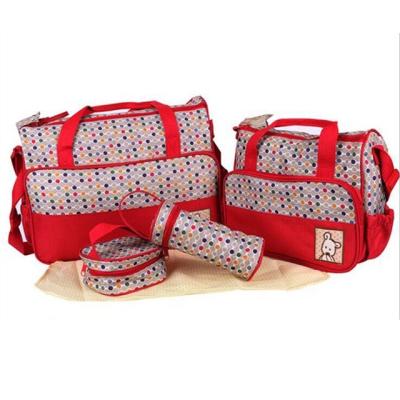 China 5pcs Inner Container Set Travel Shoulder Mom Baby Love Diaper Bag Hot Selling For Baby Care for sale