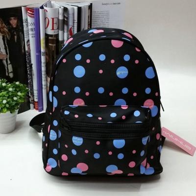 China 2019 Water Resistant Dot Print Nylon Mini Mommy Diaper Bag Stylish Living Traveling Backpack for sale